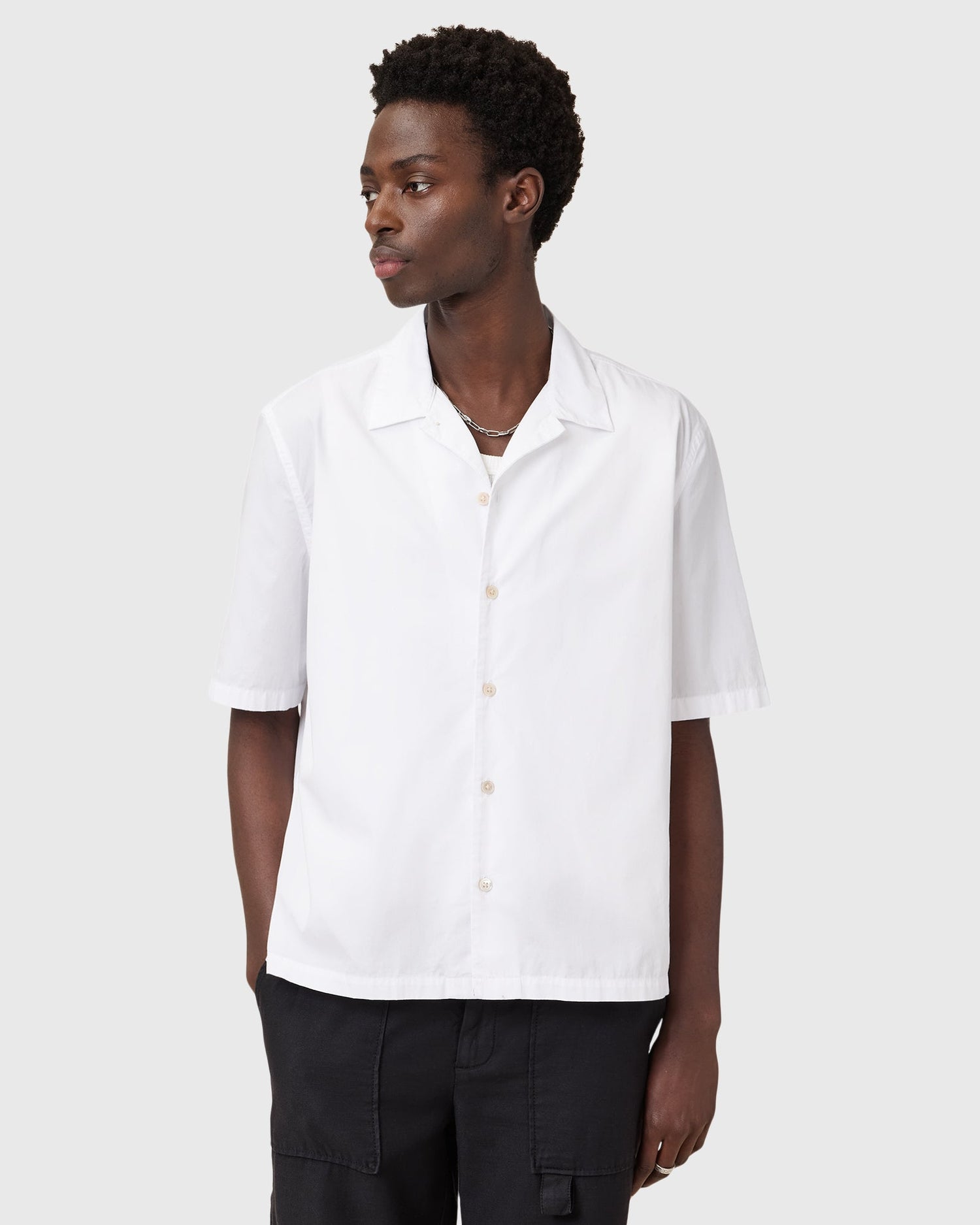 חולצה מכופתרת קצרה לגברים Nyon