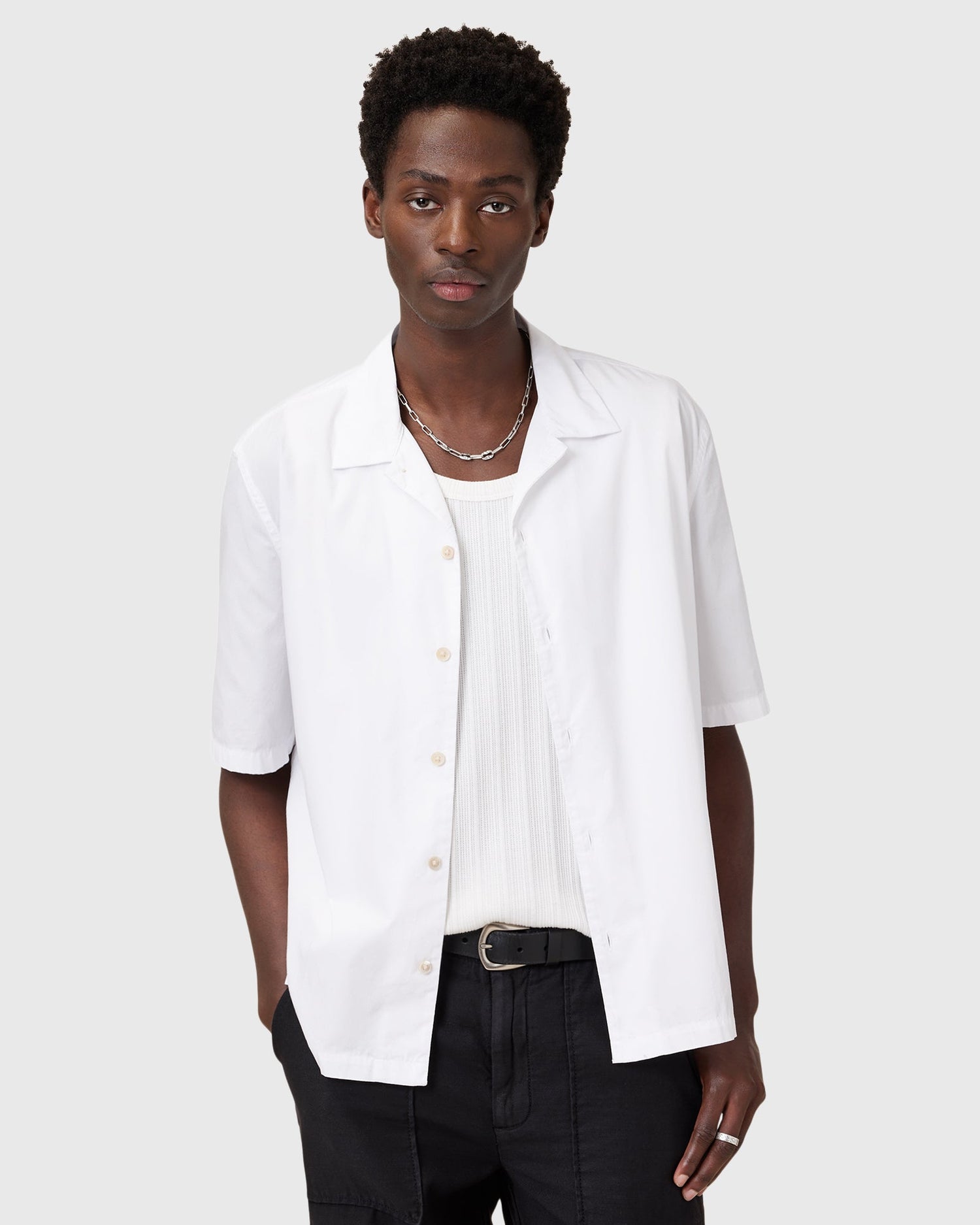 חולצה מכופתרת קצרה לגברים Nyon