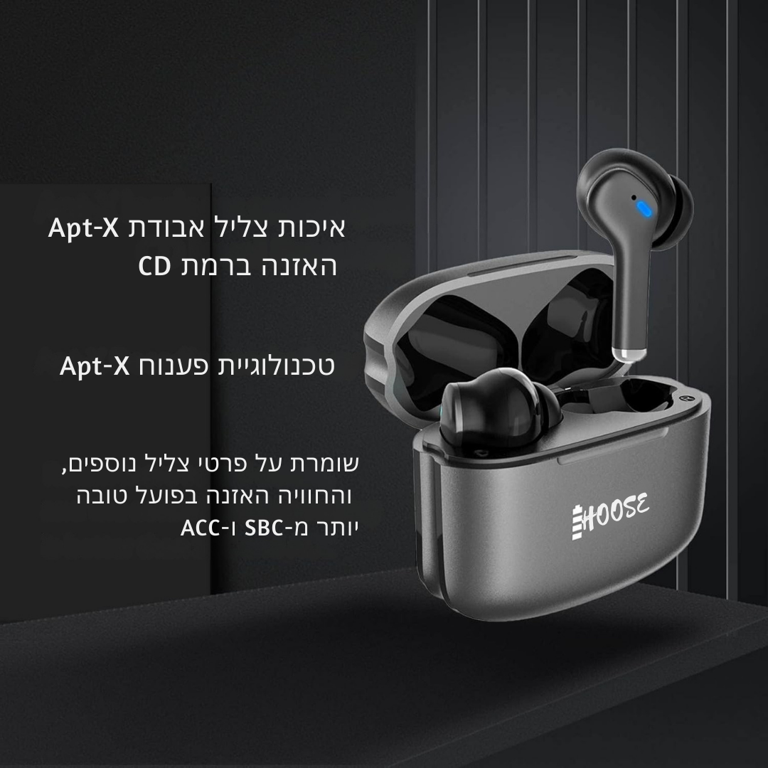 ™Yarix | אוזניות בלוטות' פרימיום – בס עמוק, עמידות במים, שחור