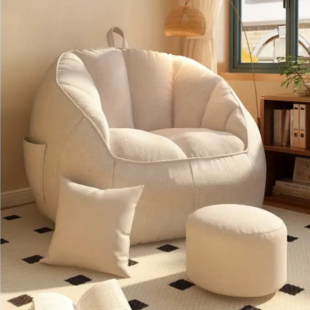 ™Serionis | סט ספת פוף אלגנטי – ספה, הדום וכרית – אידיאלי לסלון, לחדר שינה ולמעונות