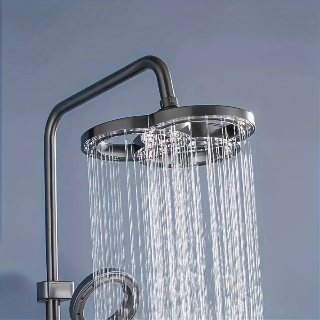 ™Luxora | סט מקלחת בלחץ גבוה – ראש גשם, מושלם לרחצה טובה יותר