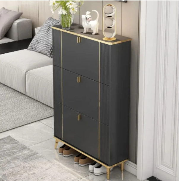 ™Yasira | ארון נעליים יוקרתי – דלת ארטיקולציה, ידיות מודרניות, עיצוב אלגנטי