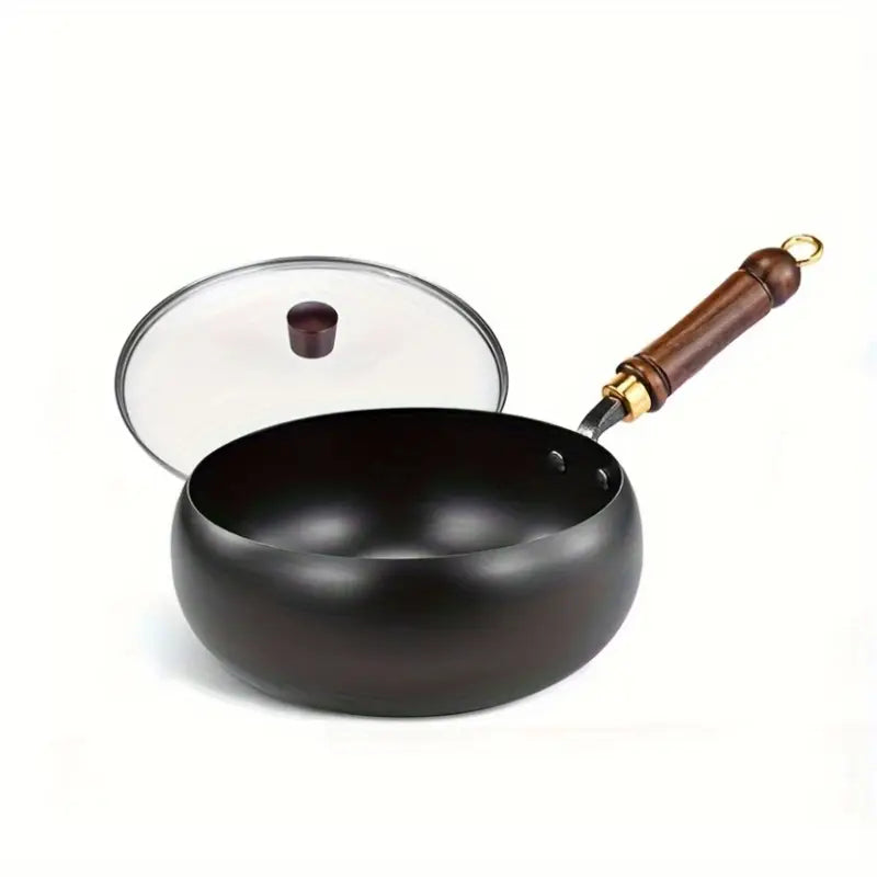 ™Innovex | מחבת יציקה קלאסית – משטח לא נדבק, ידית עץ, מתאימה לתנור והכנה אינדוקציה