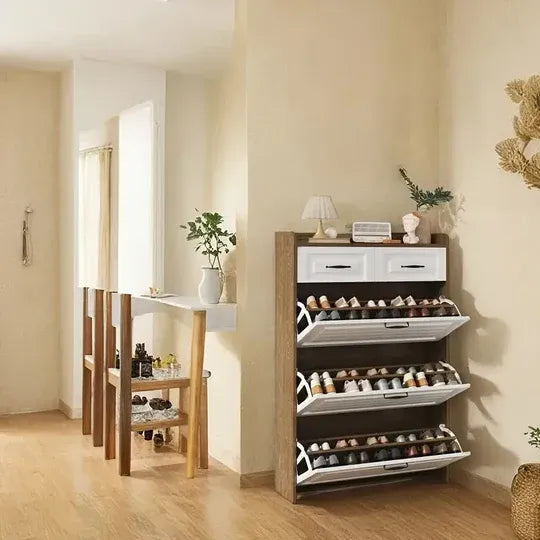 ™Averis | מדף נעליים אלגנטי – מארגן חסכוני במקום לפתח הבית